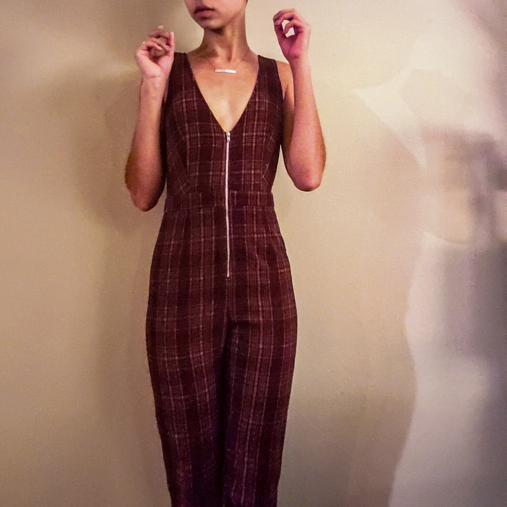 Plaid jumpsuit